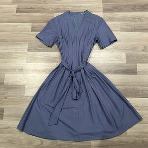 Antonio Melani Blue tie waist Midi dress size 12